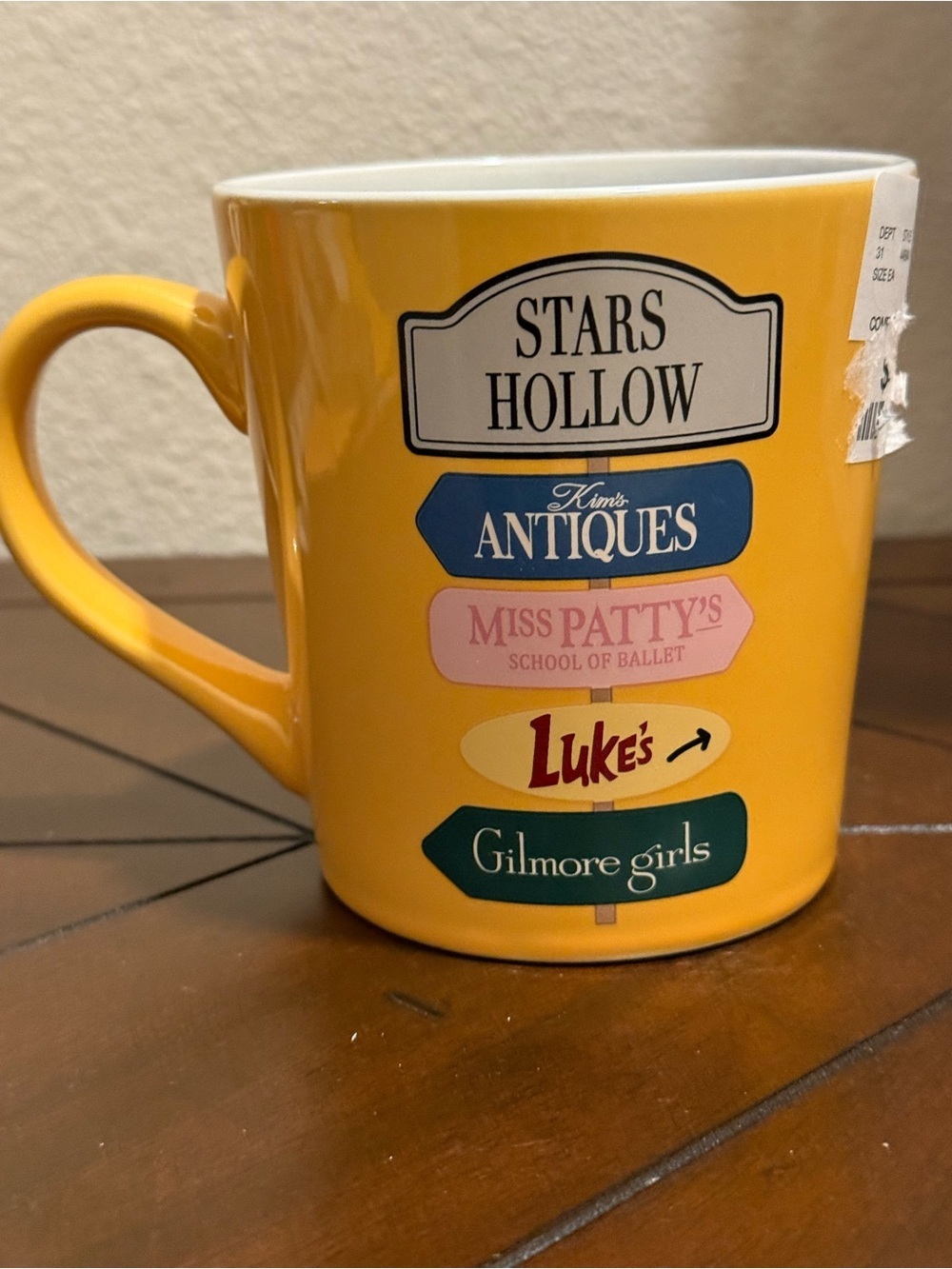 Yellow Gilmore Girls Stars Hollow Double-sided Ceramic Mug- NWT